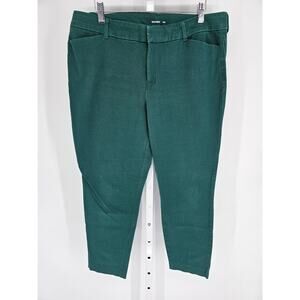 Old Navy Womens Sz 14 Pixie Cut Dress Pants Emerald Green